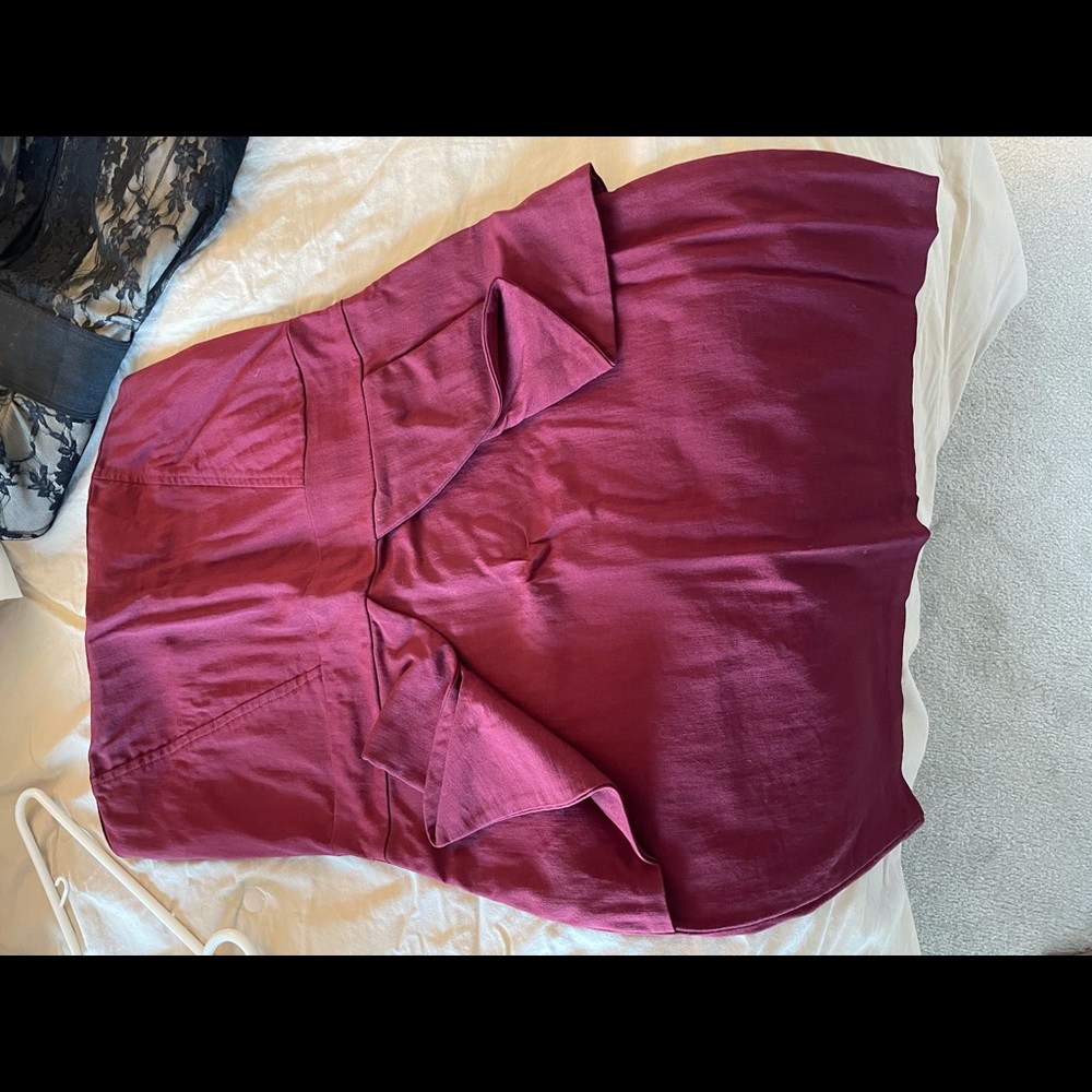 Burgundy Red Windsor Short Dress